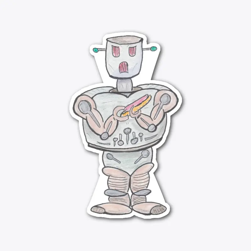 Robot w/ Hot Dog by Senseless Babble